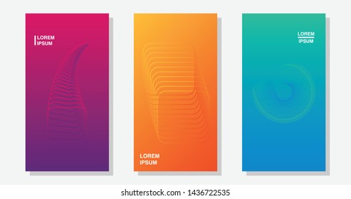 Abstract background's set, vector illustration design. 4k resolution.