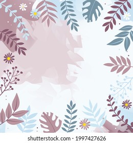 abstract backgrounds. space for text. for posters, cover design templates, social media stories wallpapers with spring leaves and flowers.