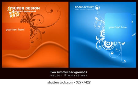 Abstract backgrounds for summer design