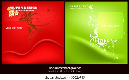 Abstract backgrounds for summer design