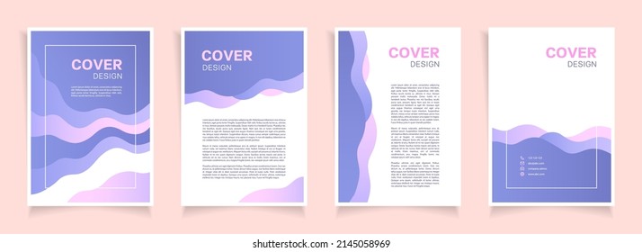 Resumen de plantillas de fondo para portada, folleto, catálogo, volante, banner, tarjeta, afiche, en blanco, presentación. Cubiertas abstractas en color púrpura y rosa. Diseño líquido. Ilustración vectorial.