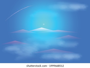 Abstract backgrounds texture wallpaper backdrop with natural outdoor top hills landscape beautiful sky shiny summer season holiday art graphic design pattern seamless vector and illustration EPS10