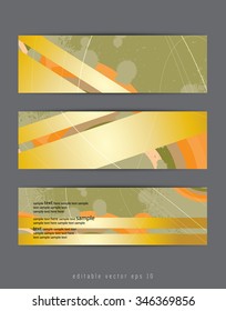 Abstract backgrounds with vector design elements. Banner set