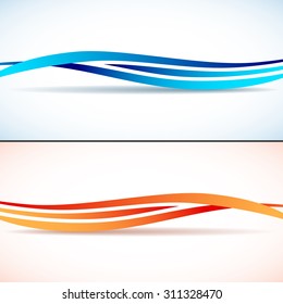 Abstract backgrounds with waves. EPS 10 vector illustration, transparency and gradients used