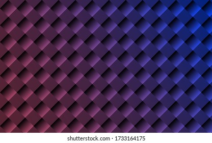 fondo abstracto, el suelo cuadrado está muy bien acondicionado. El degradado es violeta y azul y hace que las sombras sean hermosas