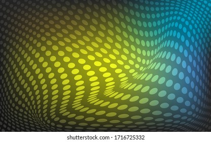abstract background,the white circle is on the yellow glowing wave background.and gradual blue