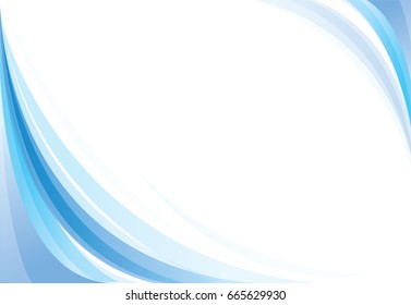 Blue Silver Abstract Wave Border Line Stock Vector (Royalty Free) 645031444