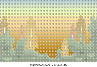 Fondo abstracto.Fondo de pantalla para smartphone o tableta como fondo. Hojas, hierba, árboles, agua en colores suaves. Puesta de sol en otoño. No. Diseño del volante, fondo de la publicidad, tela, ropa, textura,