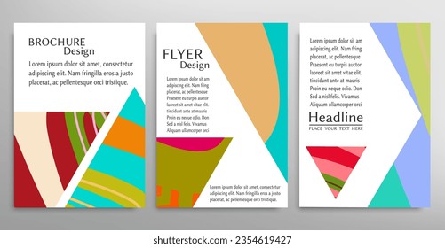 Abstrakte Hintergrundbilder gesetzt, doodle Textur. Minimalistische Kunst mit geometrischen Formen. Design für Karte, Broschüre, Banner Idee, Buchumschlag, Buchdruck, Flugblatt A4. Seite Collage, Web-Header Vorlage.
