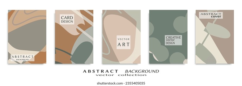 Abstract backgrouns set, doodle texture. Minimalistic art with geometric shapes. Design for card, brochure, banner idea, book cover, booklet print, flyer sheet a4. Collage page, web header template.