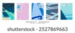 Abstract backgrouns set, grunge texture. Minimalistic art, brush strokes style. Design for card, brochure, banner idea, book cover, booklet print, flyer sheet a4. Collage page, web header template.