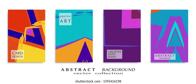 Abstract backgrouns set, grunge texture. Minimalistic art, brush strokes style. Design for card, brochure, banner idea, book cover, booklet print, flyer sheet a4. Collage page, web header template.