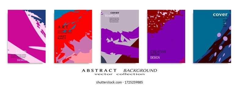 Abstrakter Hintergrund gesetzt, Grunge Textur. Minimalistische Kunst, Pinselstriche Stil. Design für Karte, Broschüre, Banner Idee, Buchcover, Booklet print, Flugblatt A4. Seite Collage, Web Header Vorlage.