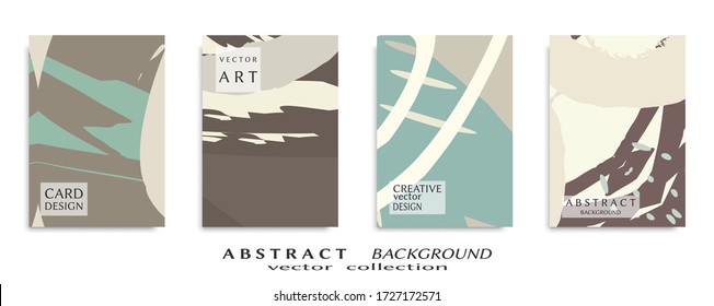 Conjunto de fondo abstracto, textura gruesa. Arte minimalista, estilo de pinceladas. Diseño para tarjeta, folleto, idea de banner, portada de libro, folleto, hoja de volante a4. Página de conjunto, plantilla de encabezado web.