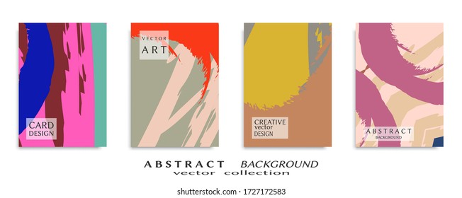 Abstrakter Hintergrund gesetzt, Grunge Textur. Minimalistische Kunst, Pinselstriche Stil. Design für Karte, Broschüre, Banner Idee, Buchcover, Booklet print, Flugblatt A4. Seite Collage, Web Header Vorlage.
