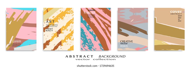 Abstrakter Hintergrund gesetzt, Grunge Textur. Minimalistische Kunst, Pinselstriche Stil. Design für Karte, Broschüre, Banner Idee, Buchcover, Booklet print, Flugblatt A4. Seite Collage, Web Header Vorlage.
