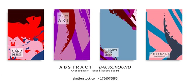 Abstrakter Hintergrund gesetzt, Grunge Textur. Minimalistische Kunst, Pinselstriche Stil. Design für Karte, Broschüre, Banner Idee, Buchcover, Booklet print, Flugblatt A4. Seite Collage, Web Header Vorlage.