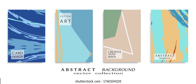 Conjunto de fondo abstracto, textura gruesa. Arte minimalista, estilo de pinceladas. Diseño para tarjeta, folleto, idea de banner, portada de libro, folleto, hoja de volante a4. Página de conjunto, plantilla de encabezado web.