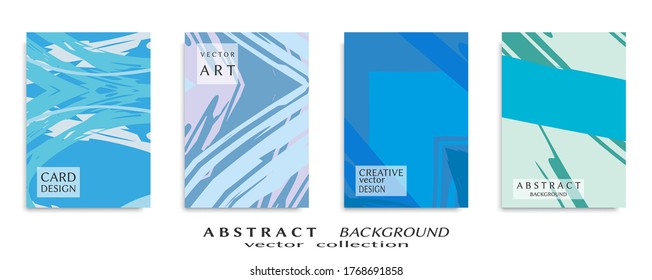 Abstract backgrouns set, grunge texture. Minimalistic art, brush strokes style. Design for card, brochure, banner idea, book cover, booklet print, flyer sheet a4. Collage page, web header template.