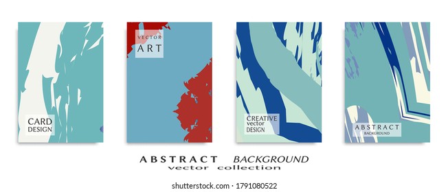 Conjunto de fondo abstracto, textura gruesa. Arte minimalista, estilo de pinceladas. Diseño para tarjeta, folleto, idea de banner, portada de libro, folleto, hoja de volante a4. Página de conjunto, plantilla de encabezado web.