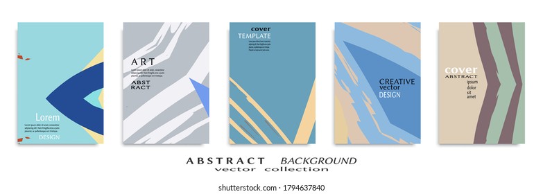 Conjunto de fondo abstracto, textura gruesa. Arte minimalista, estilo de pinceladas. Diseño para tarjeta, folleto, idea de banner, portada de libro, folleto, hoja de volante a4. Página de conjunto, plantilla de encabezado web.