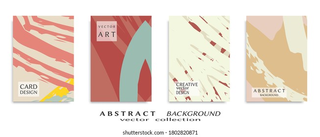 Conjunto de fondo abstracto, textura gruesa. Arte minimalista, estilo de pinceladas. Diseño para tarjeta, folleto, idea de banner, portada de libro, folleto, hoja de volante a4. Página de conjunto, plantilla de encabezado web.