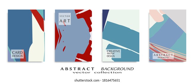Conjunto de fondo abstracto, textura gruesa. Arte minimalista, estilo de pinceladas. Diseño para tarjeta, folleto, idea de banner, portada de libro, folleto, hoja de volante a4. Página de conjunto, plantilla de encabezado web.