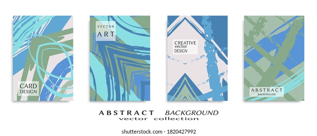 Conjunto de fondo abstracto, textura gruesa. Arte minimalista, estilo de pinceladas. Diseño para tarjeta, folleto, idea de banner, portada de libro, folleto, hoja de volante a4. Página de conjunto, plantilla de encabezado web.
