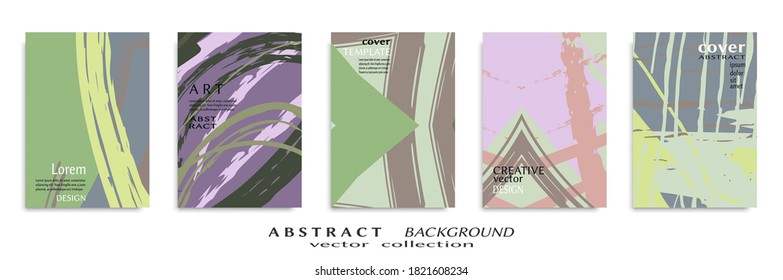 Conjunto de fondo abstracto, textura gruesa. Arte minimalista, estilo de pinceladas. Diseño para tarjeta, folleto, idea de banner, portada de libro, folleto, hoja de volante a4. Página de conjunto, plantilla de encabezado web.