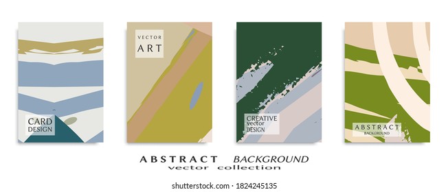 Conjunto de fondo abstracto, textura gruesa. Arte minimalista, estilo de pinceladas. Diseño para tarjeta, folleto, idea de banner, portada de libro, folleto, hoja de volante a4. Página de conjunto, plantilla de encabezado web.