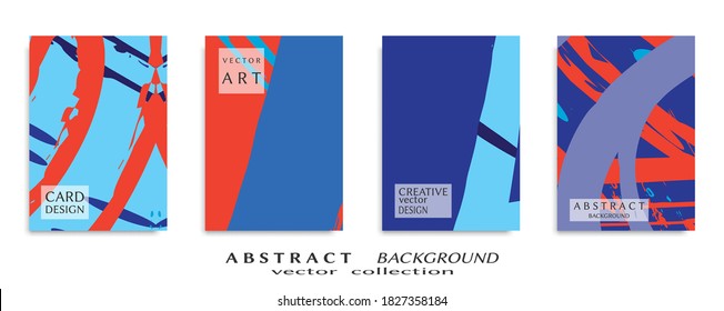 Conjunto de fondo abstracto, textura gruesa. Arte minimalista, estilo de pinceladas. Diseño para tarjeta, folleto, idea de banner, portada de libro, folleto, hoja de volante a4. Página de conjunto, plantilla de encabezado web.