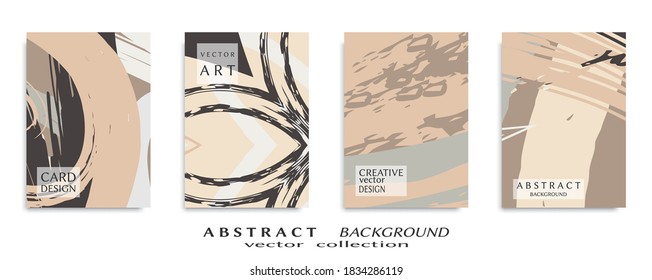 Conjunto de fondo abstracto, textura gruesa. Arte minimalista, estilo de pinceladas. Diseño para tarjeta, folleto, idea de banner, portada de libro, folleto, hoja de volante a4. Página de conjunto, plantilla de encabezado web.
