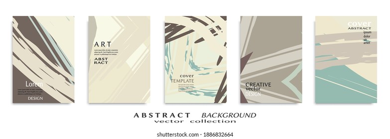 Conjunto de fondo abstracto, textura gruesa. Arte minimalista, estilo de pinceladas. Diseño para tarjeta, folleto, idea de banner, portada de libro, folleto, hoja de volante a4. Página de conjunto, plantilla de encabezado web.