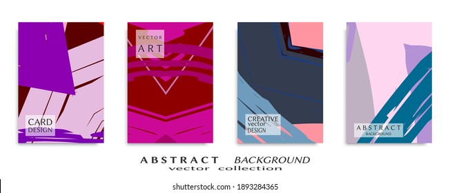 Abstract backgrouns set, grunge texture. Minimalistic art, brush strokes style. Design for card, brochure, banner idea, book cover, booklet print, flyer sheet a4. Collage page, web header template.