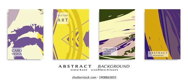 Conjunto de fondo abstracto, textura gruesa. Arte minimalista, estilo de pinceladas. Diseño para tarjeta, folleto, idea de banner, portada de libro, folleto, hoja de volante a4. Página de conjunto, plantilla de encabezado web.