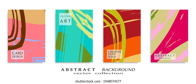 Conjunto de fondo abstracto, textura gruesa. Arte minimalista, estilo de pinceladas. Diseño para tarjeta, folleto, idea de banner, portada de libro, folleto, hoja de volante a4. Página de conjunto, plantilla de encabezado web.