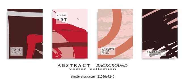 Conjunto de fondo abstracto, textura gruesa. Arte minimalista, estilo de pinceladas. Diseño para tarjeta, folleto, idea de banner, portada de libro, folleto, hoja de volante a4. Página de conjunto, plantilla de encabezado web.