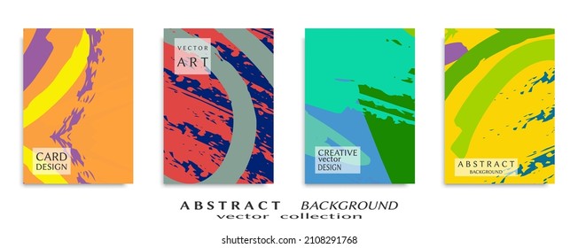 Conjunto de fondo abstracto, textura gruesa. Arte minimalista, estilo de pinceladas. Diseño para tarjeta, folleto, idea de banner, portada de libro, folleto, hoja de volante a4. Página de conjunto, plantilla de encabezado web.