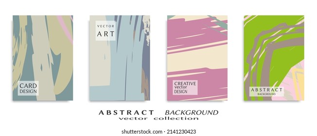Conjunto de fondo abstracto, textura gruesa. Arte minimalista, estilo de pinceladas. Diseño para tarjeta, folleto, idea de banner, portada de libro, folleto, hoja de volante a4. Página de conjunto, plantilla de encabezado web.