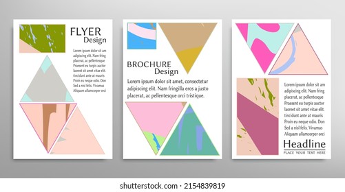 Conjunto de fondo abstracto, textura gruesa. Arte minimalista, estilo de pinceladas. Diseño para tarjeta, folleto, idea de banner, portada de libro, folleto, hoja de volante a4. Página de conjunto, plantilla de encabezado web.