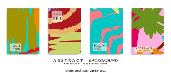 Conjunto de fondo abstracto, textura gruesa. Arte minimalista, estilo de pinceladas. Diseño para tarjeta, folleto, idea de banner, portada de libro, folleto, hoja de volante a4. Página de conjunto, plantilla de encabezado web.