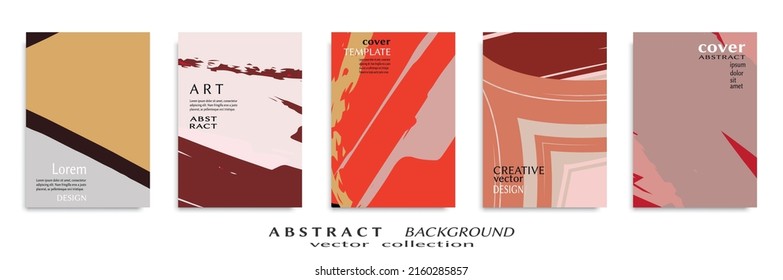 Conjunto de fondo abstracto, textura gruesa. Arte minimalista, estilo de pinceladas. Diseño para tarjeta, folleto, idea de banner, portada de libro, folleto, hoja de volante a4. Página de conjunto, plantilla de encabezado web.