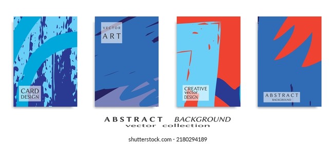 Conjunto de fondo abstracto, textura gruesa. Arte minimalista, estilo de pinceladas. Diseño para tarjeta, folleto, idea de banner, portada de libro, folleto, hoja de volante a4. Página de conjunto, plantilla de encabezado web.