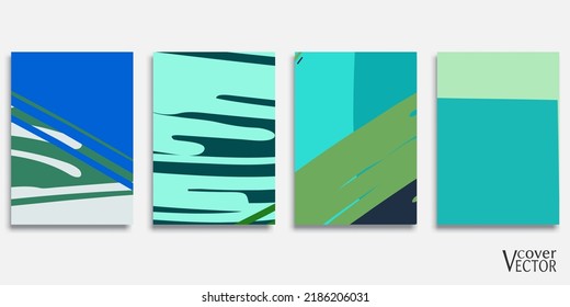 Abstract backgrouns set, grunge texture. Minimalistic art, brush strokes style. Design for card, brochure, banner idea, book cover, booklet print, flyer sheet a4. Collage page, web header template.