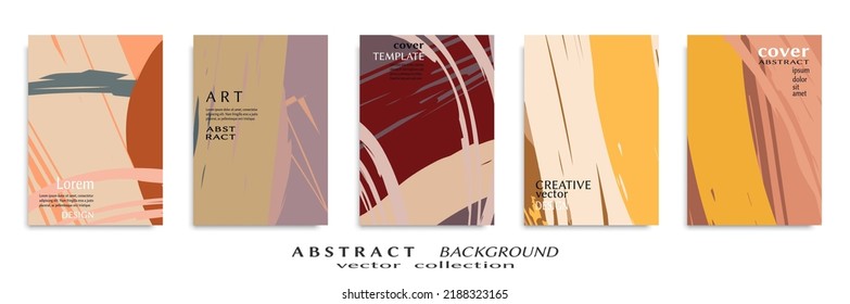 Conjunto de fondo abstracto, textura gruesa. Arte minimalista, estilo de pinceladas. Diseño para tarjeta, folleto, idea de banner, portada de libro, folleto, hoja de volante a4. Página de conjunto, plantilla de encabezado web.