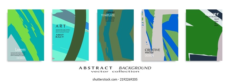 Conjunto de fondo abstracto, textura gruesa. Arte minimalista, estilo de pinceladas. Diseño para tarjeta, folleto, idea de banner, portada de libro, folleto, hoja de volante a4. Página de conjunto, plantilla de encabezado web.
