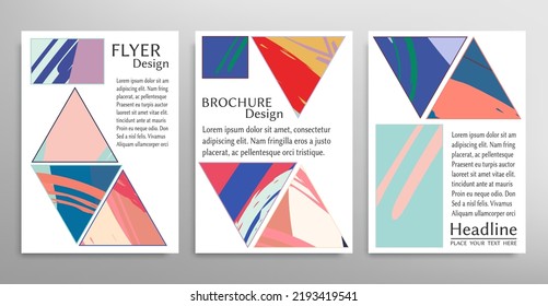 Conjunto de fondo abstracto, textura gruesa. Arte minimalista, estilo de pinceladas. Diseño para tarjeta, folleto, idea de banner, portada de libro, folleto, hoja de volante a4. Página de conjunto, plantilla de encabezado web.