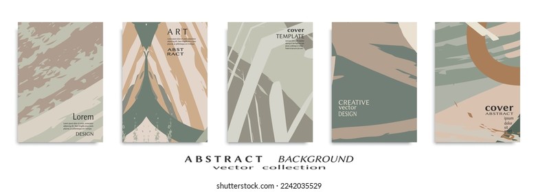 Conjunto de fondo abstracto, textura gruesa. Arte minimalista, estilo de pinceladas. Diseño para tarjeta, folleto, idea de banner, portada de libro, folleto, hoja de volante a4. Página de conjunto, plantilla de encabezado web.