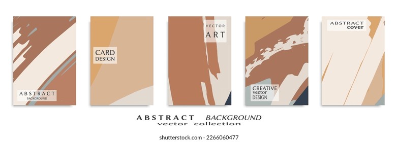 Abstract backgrouns set, grunge texture. Minimalistic art, brush strokes style. Design for card, brochure, banner idea, book cover, booklet print, flyer sheet a4. Collage page, web header template.