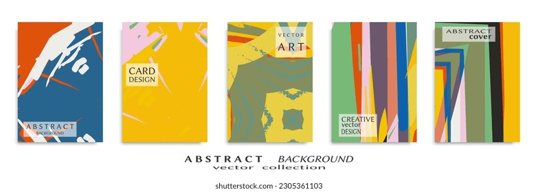 Conjunto de fondo abstracto, textura gruesa. Arte minimalista, estilo de pinceladas. Diseño para tarjeta, folleto, idea de banner, portada de libro, folleto, hoja de volante a4. Página de conjunto, plantilla de encabezado web.
